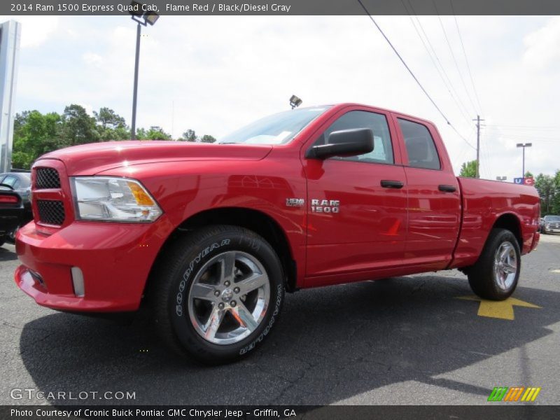 Flame Red / Black/Diesel Gray 2014 Ram 1500 Express Quad Cab