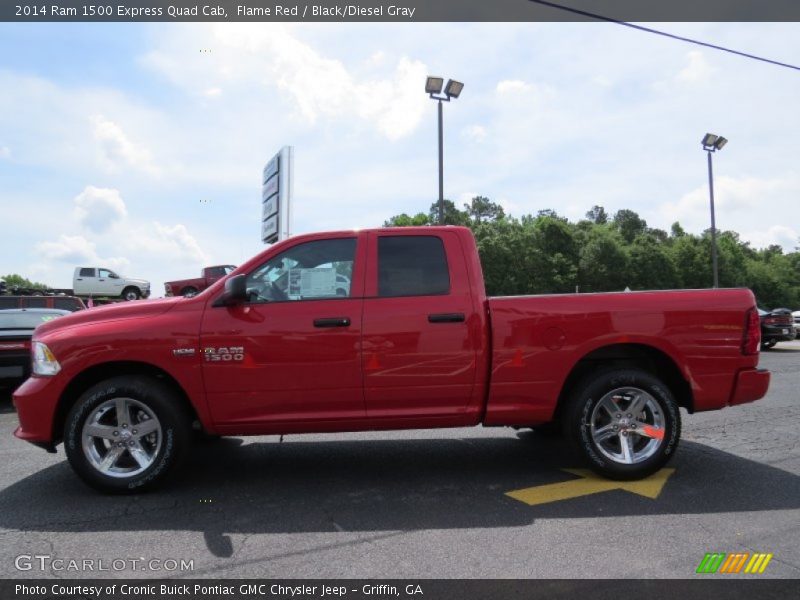 Flame Red / Black/Diesel Gray 2014 Ram 1500 Express Quad Cab