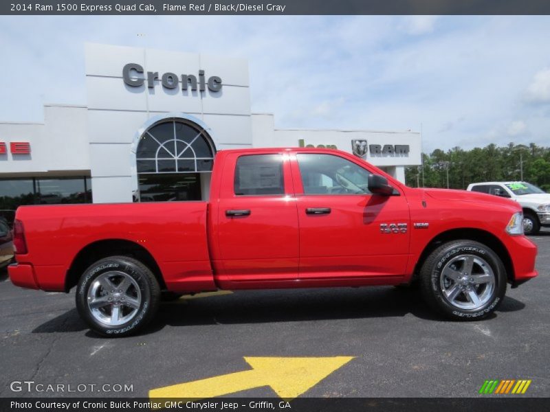 Flame Red / Black/Diesel Gray 2014 Ram 1500 Express Quad Cab