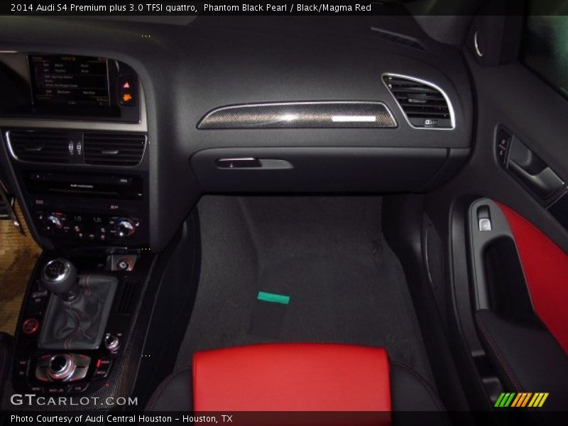 Phantom Black Pearl / Black/Magma Red 2014 Audi S4 Premium plus 3.0 TFSI quattro