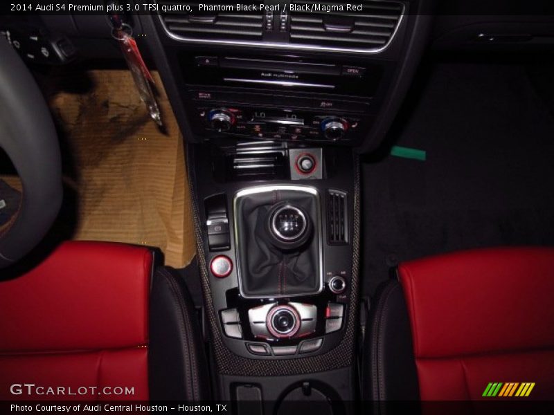 Phantom Black Pearl / Black/Magma Red 2014 Audi S4 Premium plus 3.0 TFSI quattro