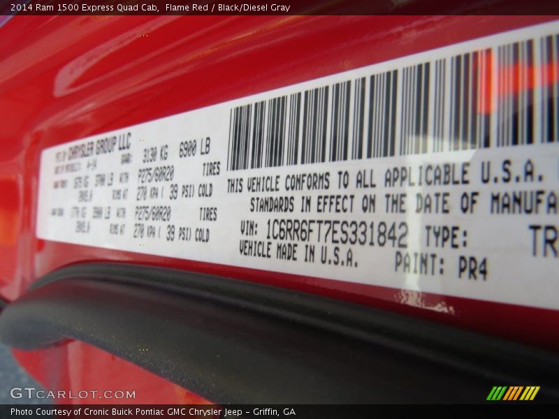 Flame Red / Black/Diesel Gray 2014 Ram 1500 Express Quad Cab