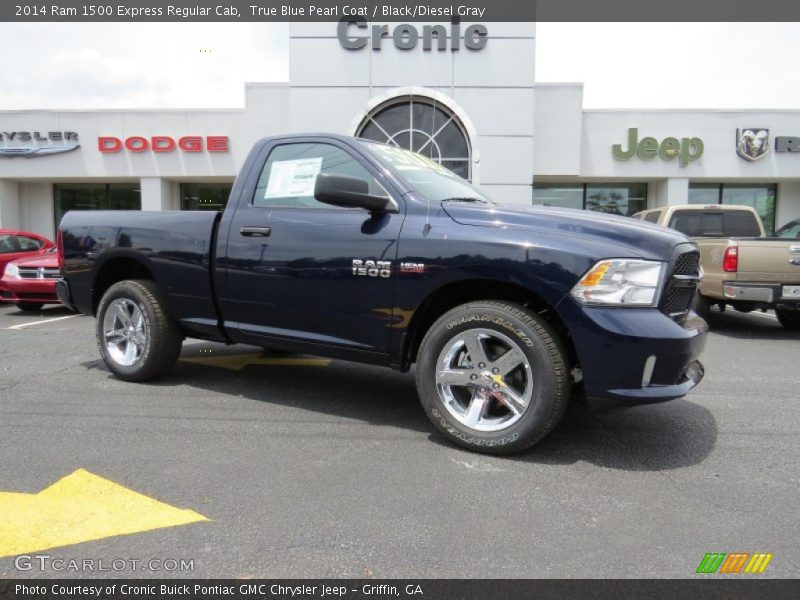 True Blue Pearl Coat / Black/Diesel Gray 2014 Ram 1500 Express Regular Cab