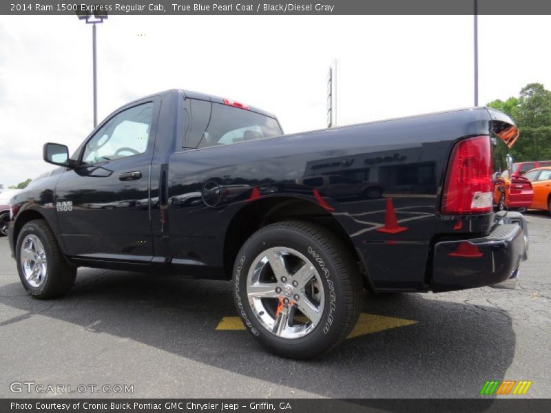True Blue Pearl Coat / Black/Diesel Gray 2014 Ram 1500 Express Regular Cab