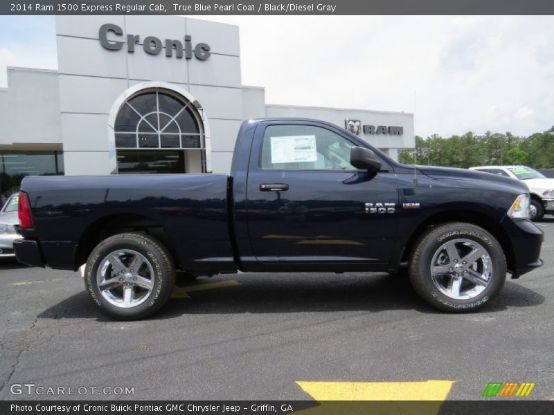 True Blue Pearl Coat / Black/Diesel Gray 2014 Ram 1500 Express Regular Cab
