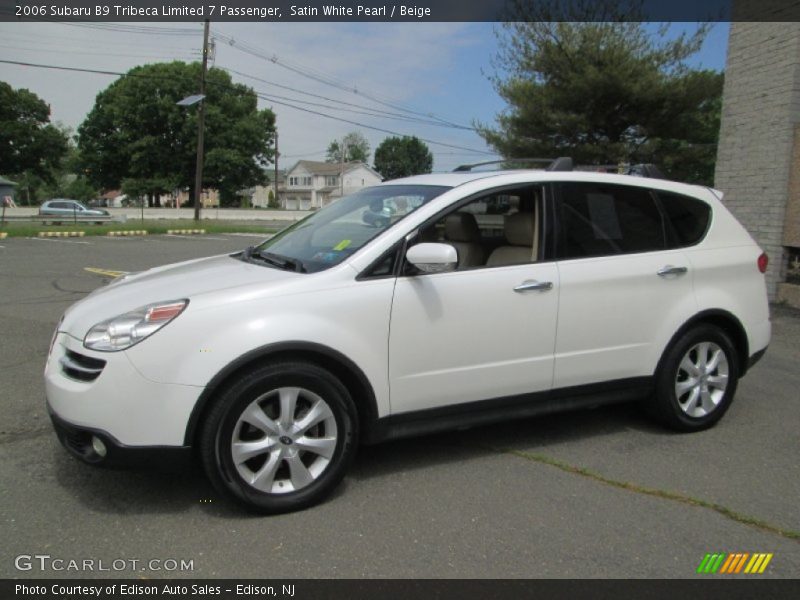 Satin White Pearl / Beige 2006 Subaru B9 Tribeca Limited 7 Passenger