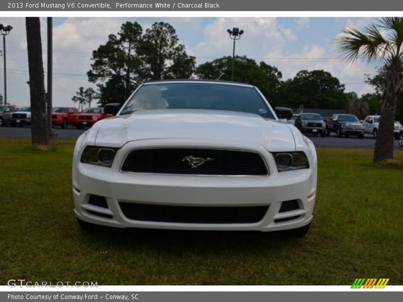 Performance White / Charcoal Black 2013 Ford Mustang V6 Convertible