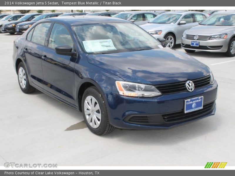 Tempest Blue Metallic / Titan Black 2014 Volkswagen Jetta S Sedan