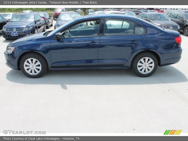 Tempest Blue Metallic / Titan Black 2014 Volkswagen Jetta S Sedan