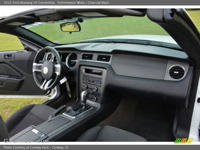 Performance White / Charcoal Black 2013 Ford Mustang V6 Convertible