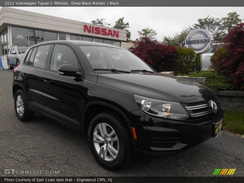 Deep Black Metallic / Black 2012 Volkswagen Tiguan S 4Motion