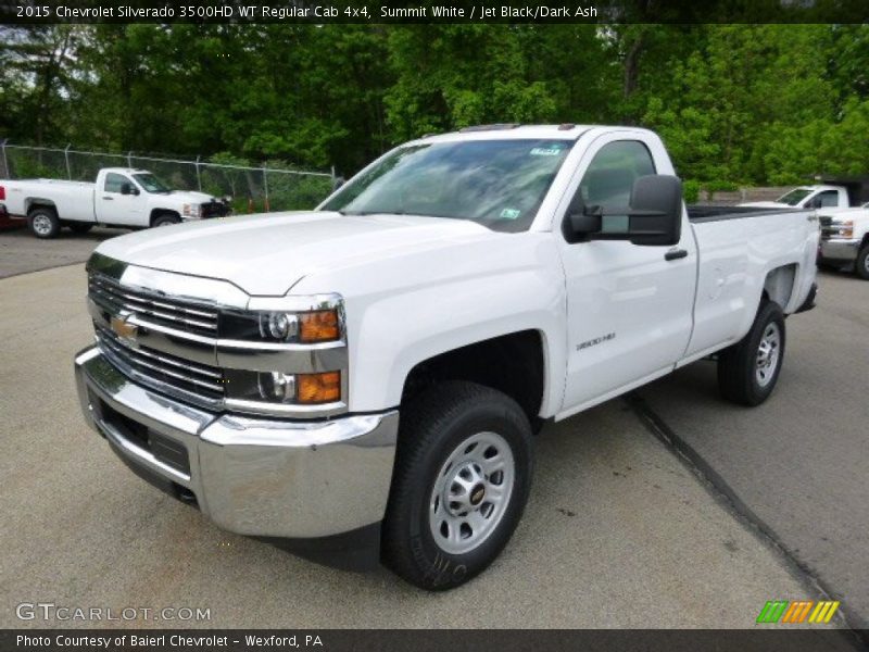 Summit White / Jet Black/Dark Ash 2015 Chevrolet Silverado 3500HD WT Regular Cab 4x4