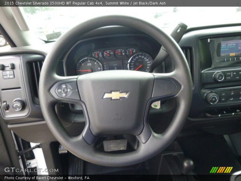 Summit White / Jet Black/Dark Ash 2015 Chevrolet Silverado 3500HD WT Regular Cab 4x4