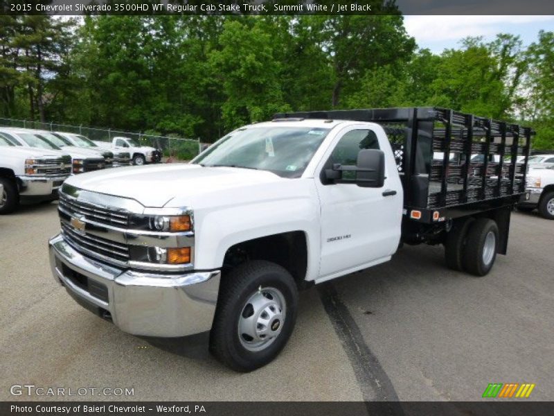 Summit White / Jet Black 2015 Chevrolet Silverado 3500HD WT Regular Cab Stake Truck