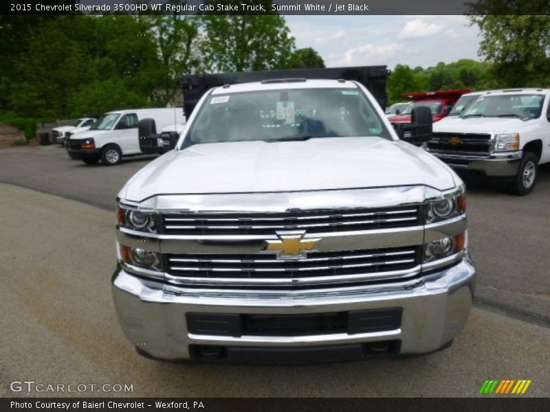 Summit White / Jet Black 2015 Chevrolet Silverado 3500HD WT Regular Cab Stake Truck