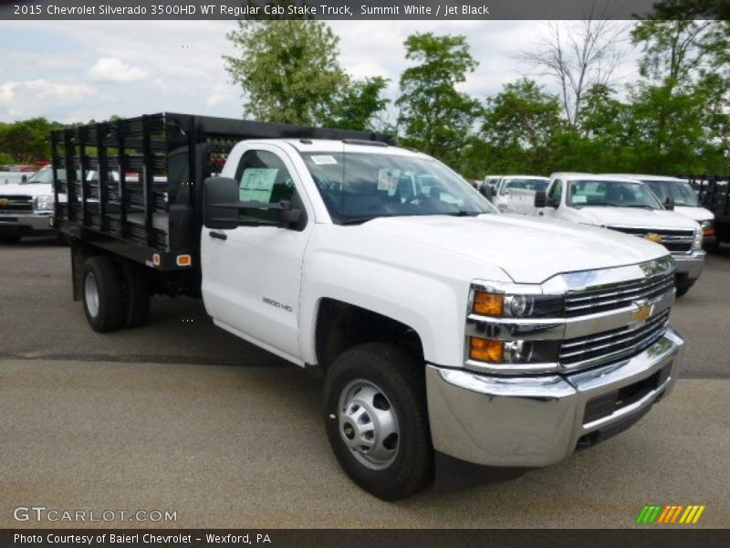 Summit White / Jet Black 2015 Chevrolet Silverado 3500HD WT Regular Cab Stake Truck