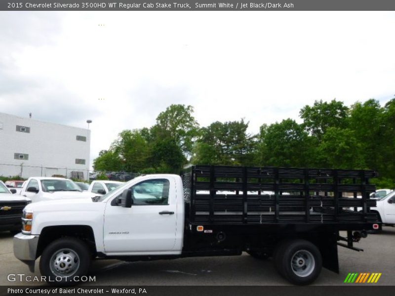 Summit White / Jet Black/Dark Ash 2015 Chevrolet Silverado 3500HD WT Regular Cab Stake Truck