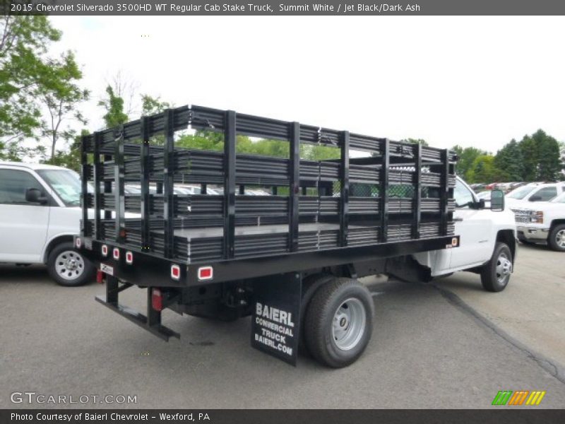 Summit White / Jet Black/Dark Ash 2015 Chevrolet Silverado 3500HD WT Regular Cab Stake Truck