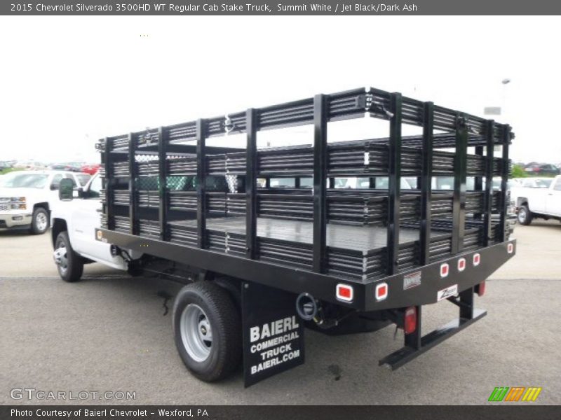 Summit White / Jet Black/Dark Ash 2015 Chevrolet Silverado 3500HD WT Regular Cab Stake Truck
