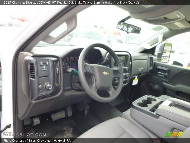 Summit White / Jet Black/Dark Ash 2015 Chevrolet Silverado 3500HD WT Regular Cab Stake Truck