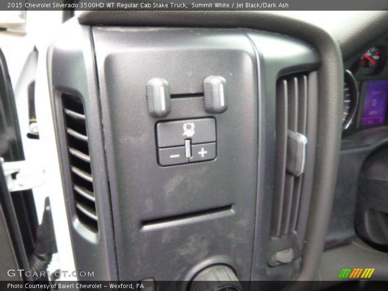 Summit White / Jet Black/Dark Ash 2015 Chevrolet Silverado 3500HD WT Regular Cab Stake Truck