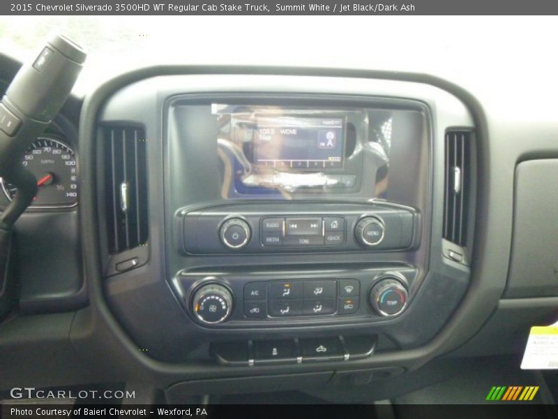 Summit White / Jet Black/Dark Ash 2015 Chevrolet Silverado 3500HD WT Regular Cab Stake Truck