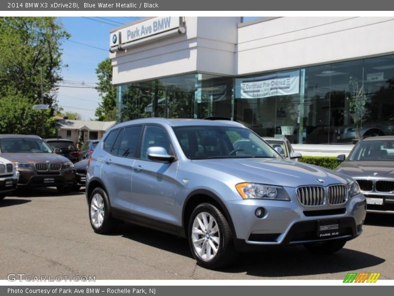Blue Water Metallic / Black 2014 BMW X3 xDrive28i