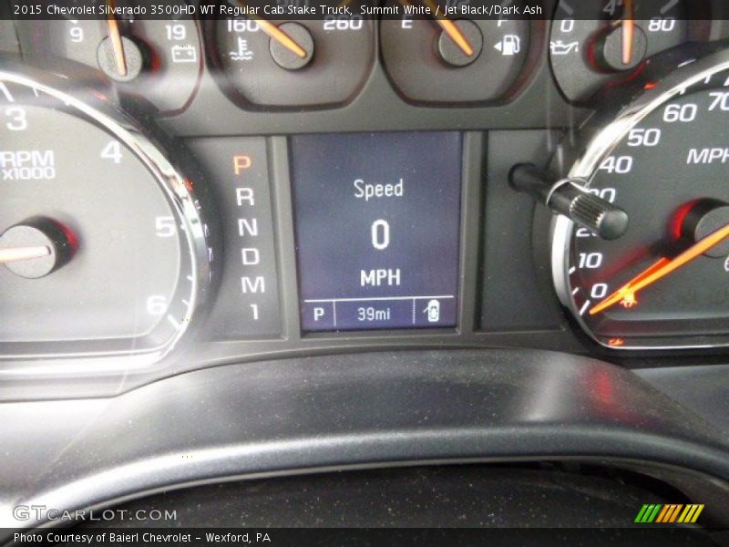 Summit White / Jet Black/Dark Ash 2015 Chevrolet Silverado 3500HD WT Regular Cab Stake Truck