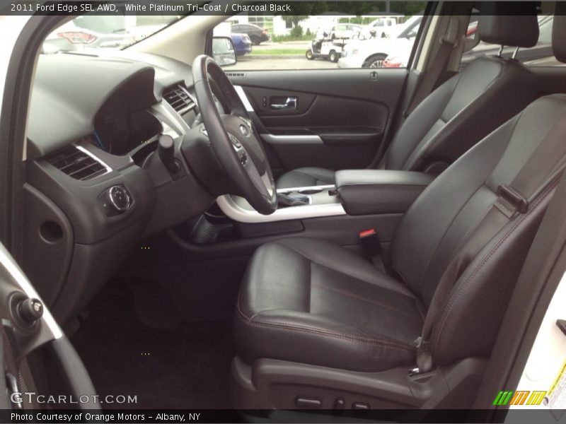White Platinum Tri-Coat / Charcoal Black 2011 Ford Edge SEL AWD