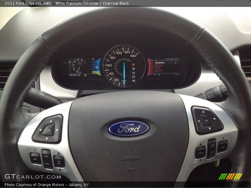 White Platinum Tri-Coat / Charcoal Black 2011 Ford Edge SEL AWD