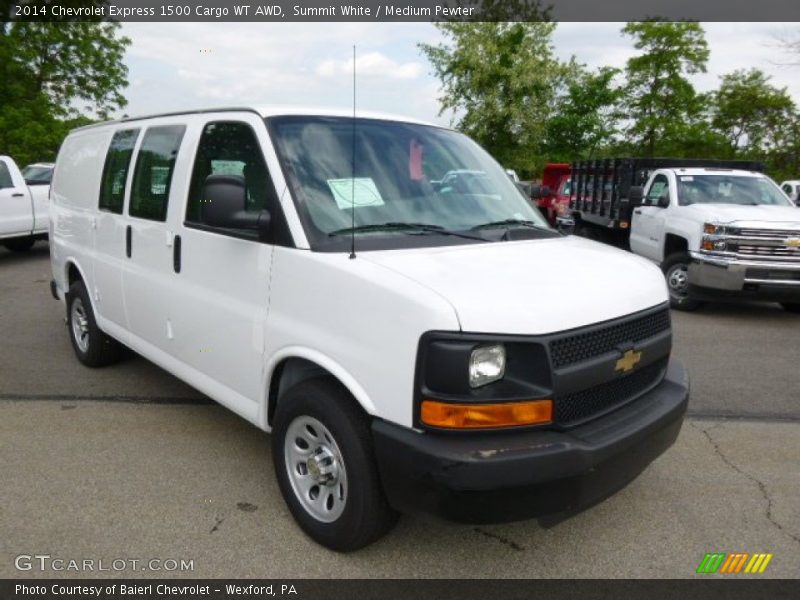 Summit White / Medium Pewter 2014 Chevrolet Express 1500 Cargo WT AWD