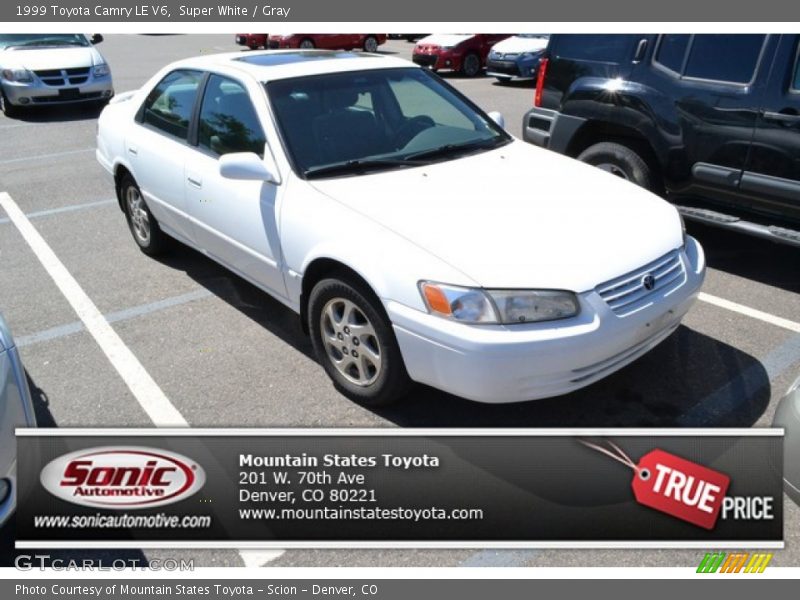 Super White / Gray 1999 Toyota Camry LE V6