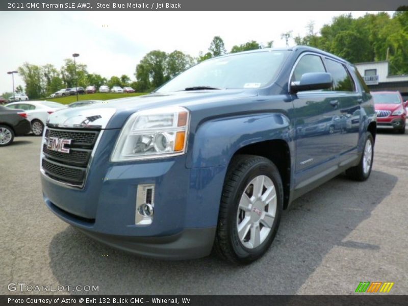 Steel Blue Metallic / Jet Black 2011 GMC Terrain SLE AWD