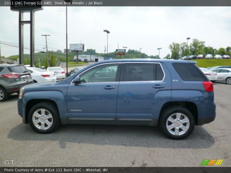 Steel Blue Metallic / Jet Black 2011 GMC Terrain SLE AWD