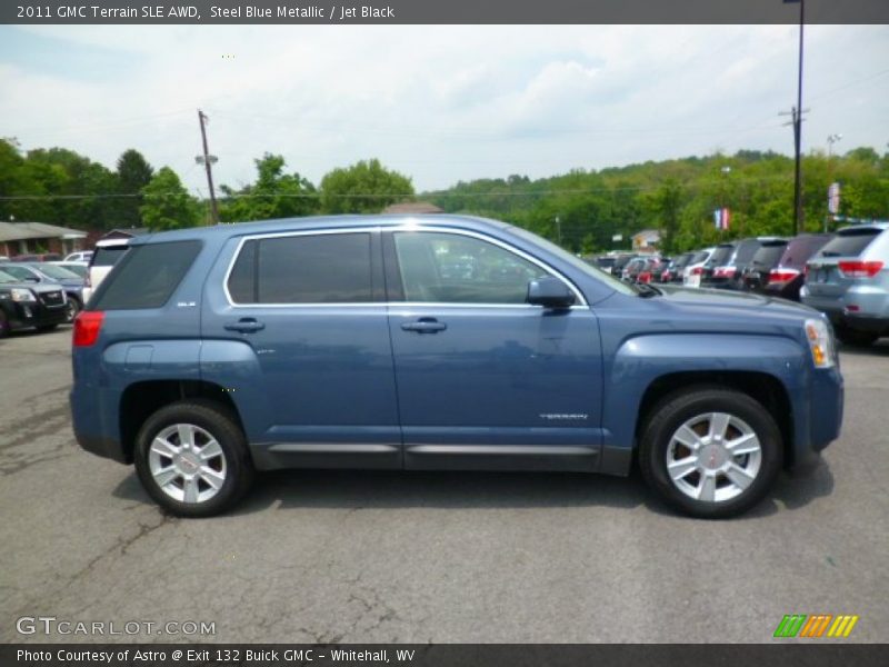 Steel Blue Metallic / Jet Black 2011 GMC Terrain SLE AWD