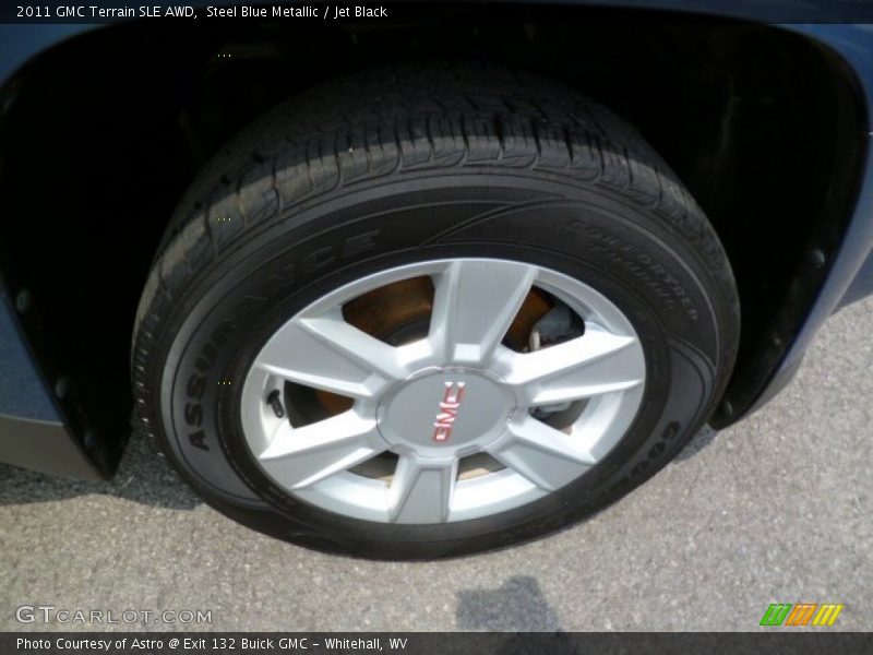 Steel Blue Metallic / Jet Black 2011 GMC Terrain SLE AWD