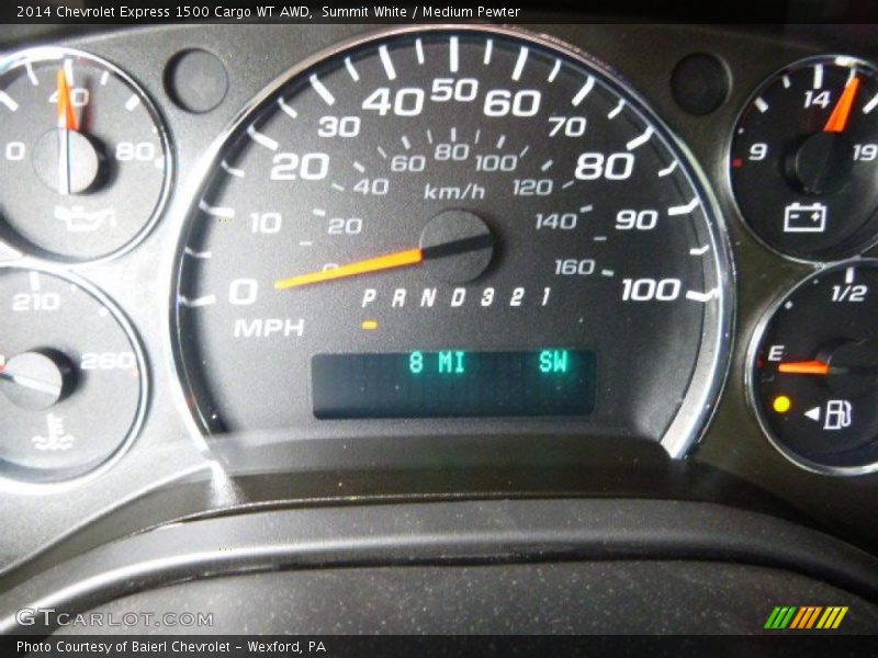 Summit White / Medium Pewter 2014 Chevrolet Express 1500 Cargo WT AWD