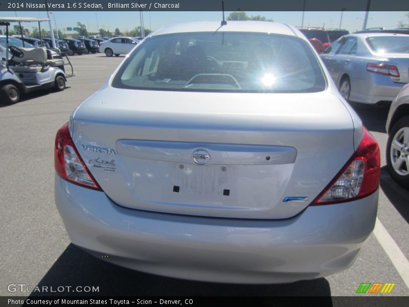Brilliant Silver / Charcoal 2014 Nissan Versa 1.6 S Sedan
