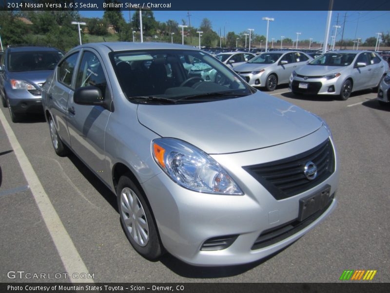 Brilliant Silver / Charcoal 2014 Nissan Versa 1.6 S Sedan