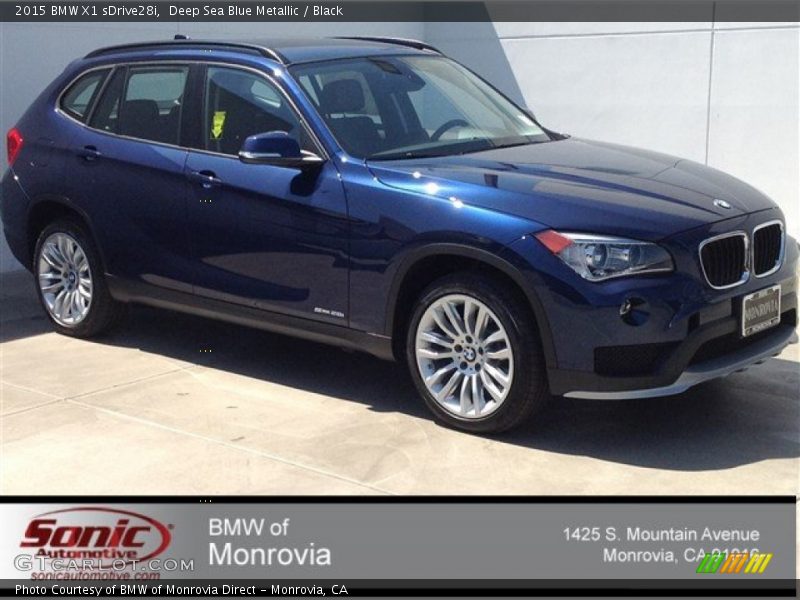 Deep Sea Blue Metallic / Black 2015 BMW X1 sDrive28i