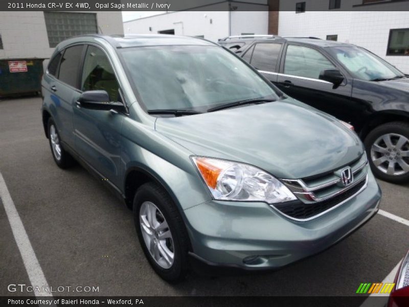 Opal Sage Metallic / Ivory 2011 Honda CR-V EX 4WD