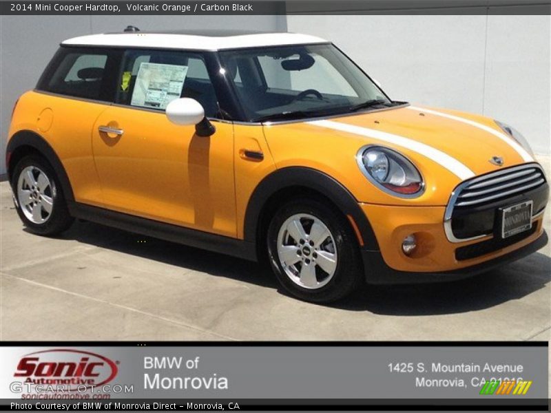 Volcanic Orange / Carbon Black 2014 Mini Cooper Hardtop