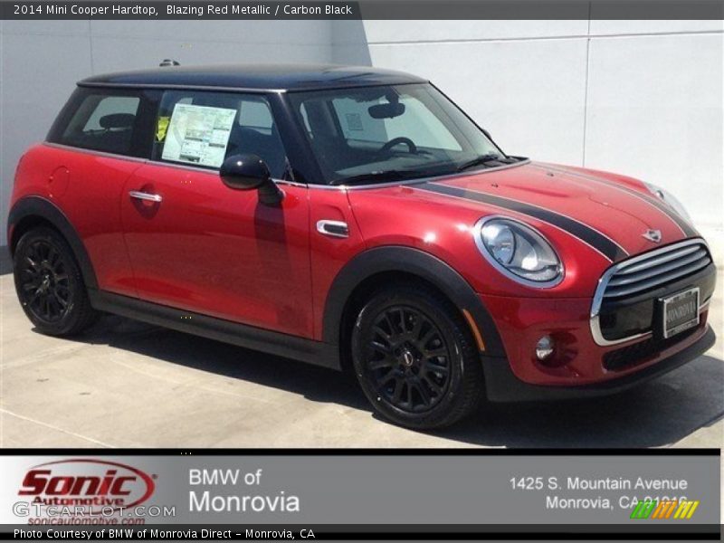 Blazing Red Metallic / Carbon Black 2014 Mini Cooper Hardtop