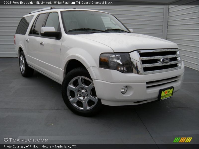 White Platinum Tri-Coat / Charcoal Black 2013 Ford Expedition EL Limited