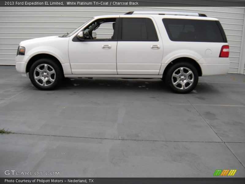White Platinum Tri-Coat / Charcoal Black 2013 Ford Expedition EL Limited