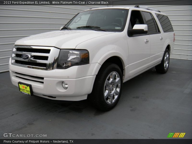 White Platinum Tri-Coat / Charcoal Black 2013 Ford Expedition EL Limited