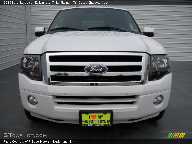 White Platinum Tri-Coat / Charcoal Black 2013 Ford Expedition EL Limited
