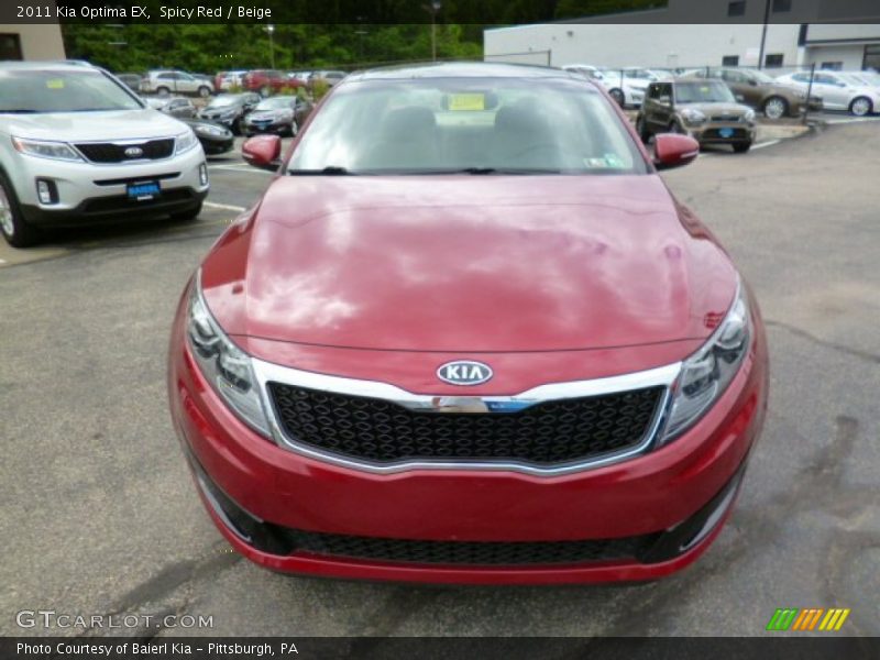 Spicy Red / Beige 2011 Kia Optima EX