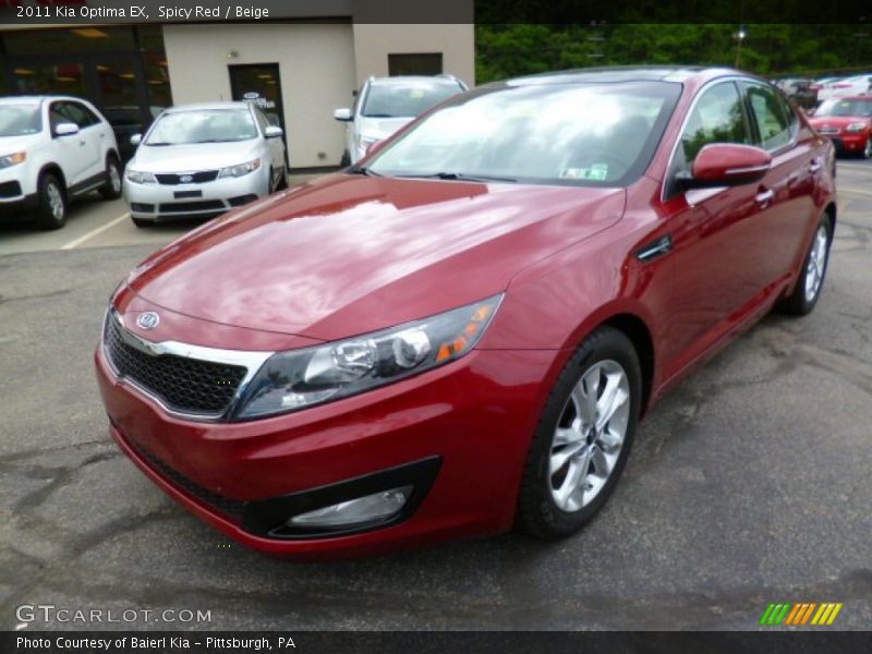 Spicy Red / Beige 2011 Kia Optima EX