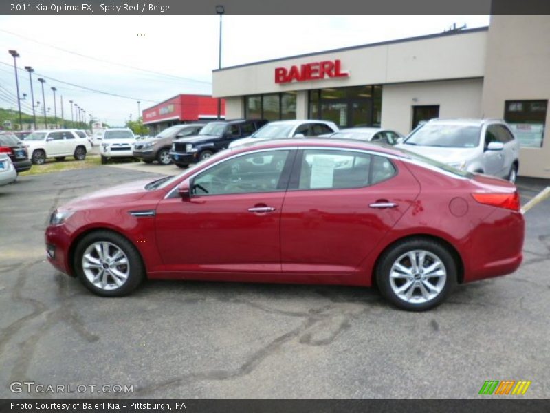 Spicy Red / Beige 2011 Kia Optima EX